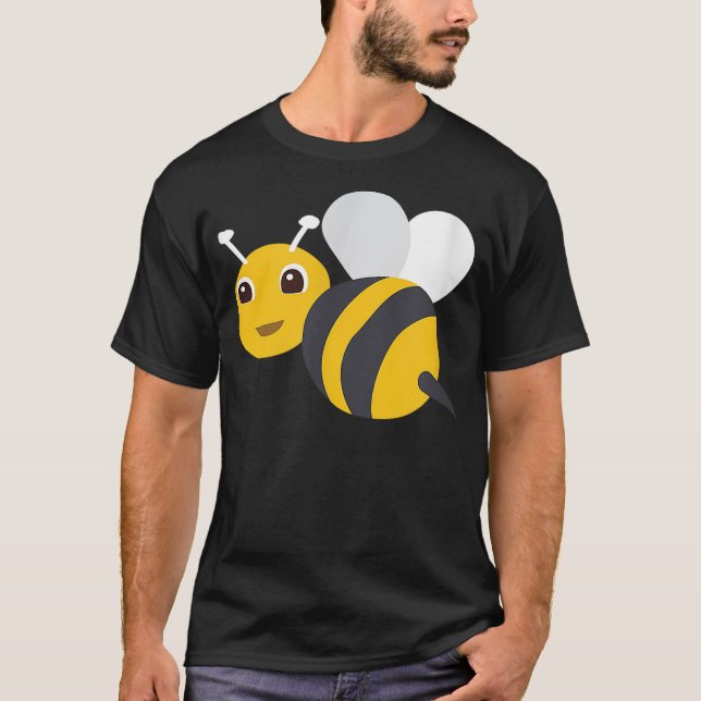 Camiseta Bumble Bee Black Yellow with Stinger Cartoon Anima (Anverso)