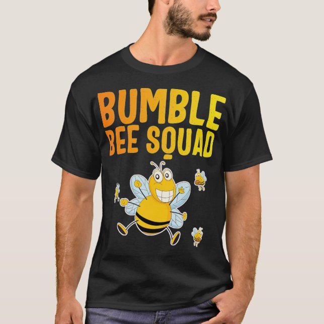 Camiseta Bumble Bee Squad, Bumblebee Team Group, Cute Gift  (Anverso)