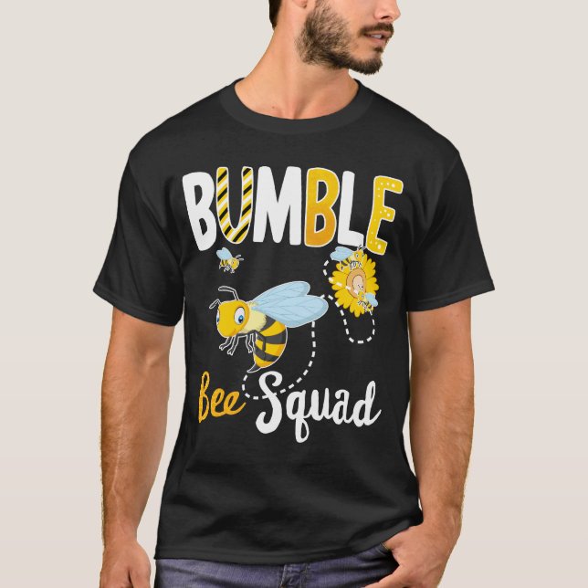 Camiseta Bumble Bee Squad, Bumblebee Team Group, Cute Gift (Anverso)