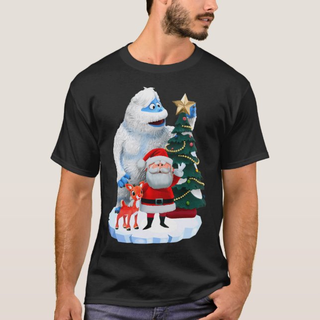 Camiseta Bumble Rudolph Y Santa (Anverso)