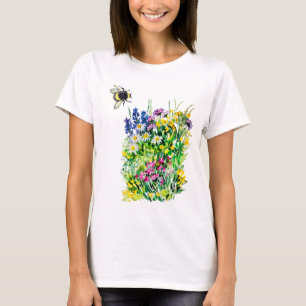 Camiseta BUMBLEBEE y flores