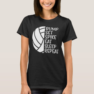 Camiseta Bump Set Spike Eat Sleep Repetir voleibol 1