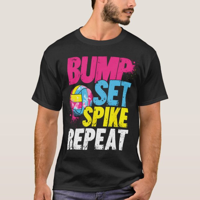 Camiseta Bump Set Spike Repeat (Anverso)