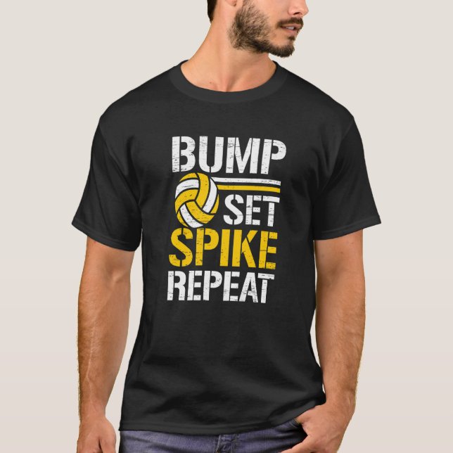 Camiseta Bump Set Spike Repeat Net Spike Ball Player Athlet (Anverso)