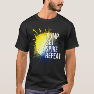 Camiseta Bump Set Spike Repetir deportes de voleibol
