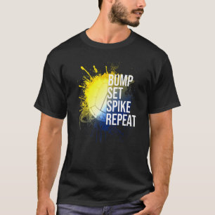 Camiseta Bump Set Spike Repetir deportes de voleibol