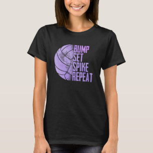 Camiseta Bump Set Spike Repetir deportes de voleibol