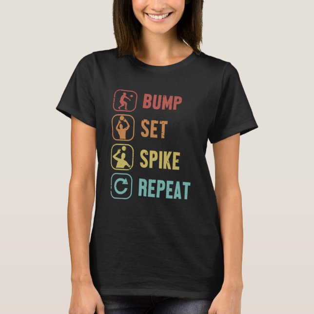 Camiseta Bump Set Spike Repetir el entrenador de equipo Vo (Anverso)