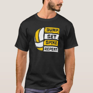 Camiseta Bump Set Spike Repetir el entrenador de equipo Vo