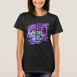 Camiseta Bump Set Spike Repetir Voleibol Lover Atlete Spo