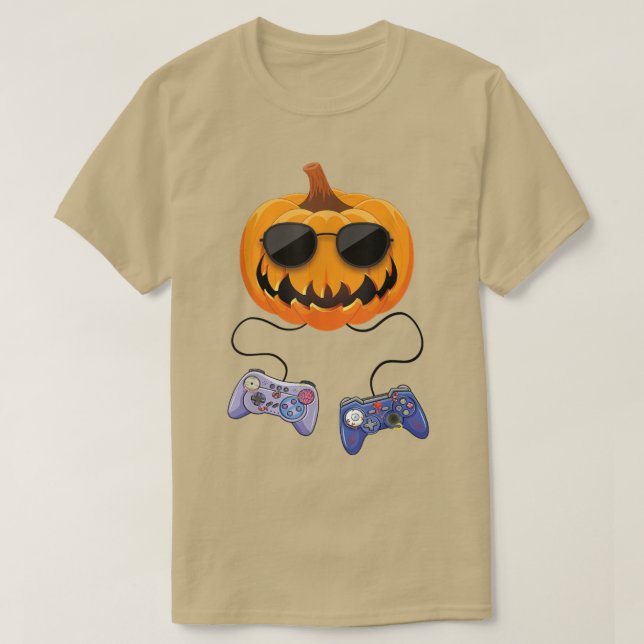 Camiseta Bumpkin JackOLantern Video Game Controller Hallowe (Diseño del anverso)