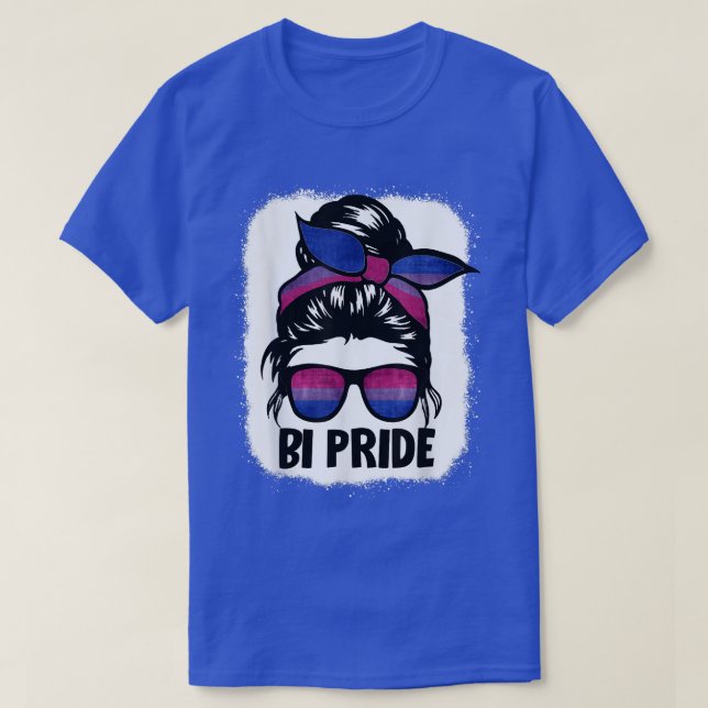 Camiseta Bun bisexual confuso LGBT-Q Guay sutil Bi Pride Fl (Diseño del anverso)