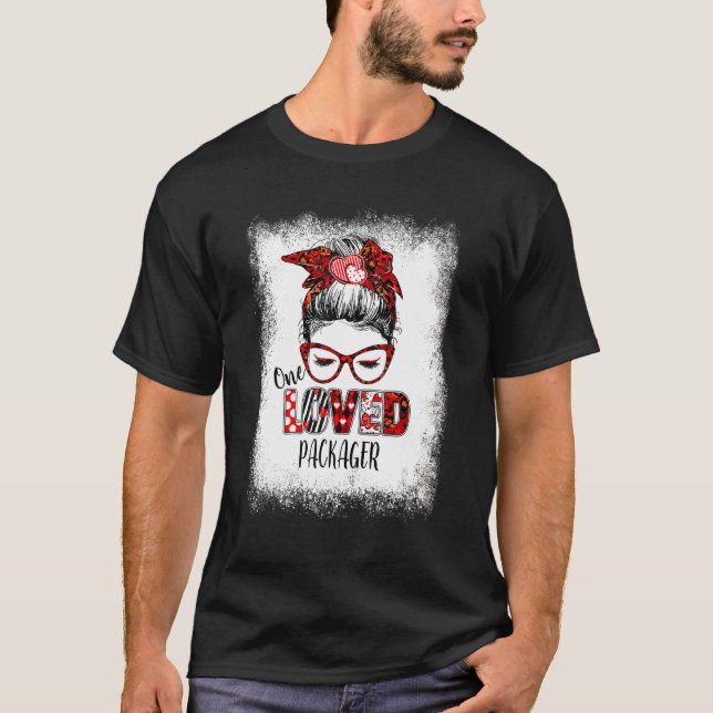 Camiseta Bun desordenado y blanqueado, un paquete querido p (Anverso)