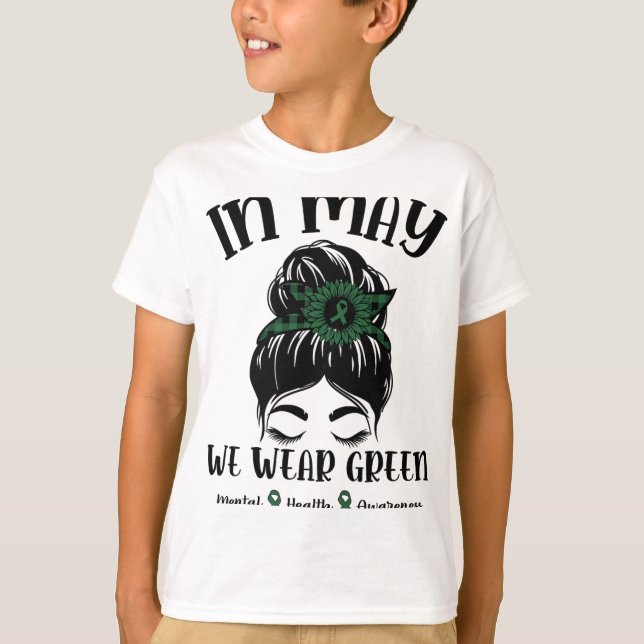 Camiseta Bun En Mayo Usamos Conciencia Verde Sobre La Salud (Anverso)