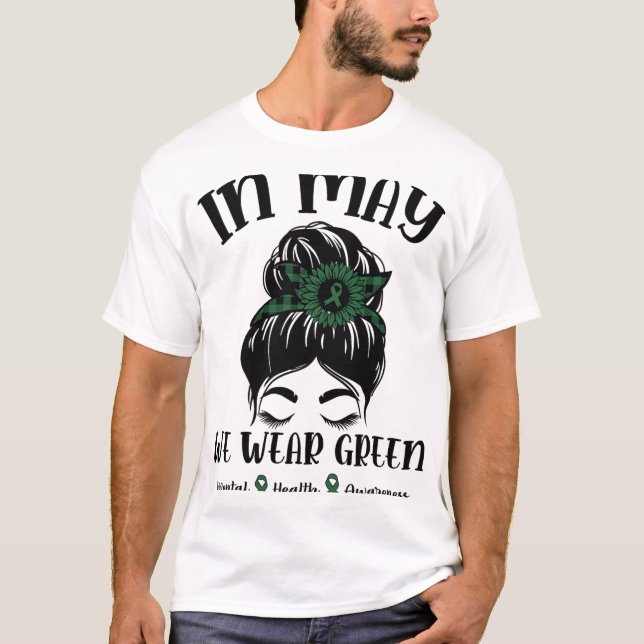Camiseta Bun En Mayo Usamos Conciencia Verde Sobre La Salud (Anverso)