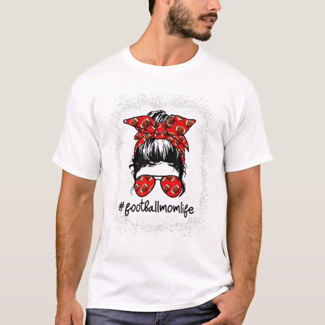 Camiseta Bun Football Player Mom Bleached (Anverso)