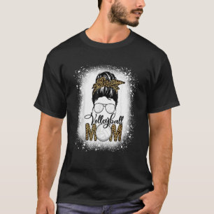 Camiseta Bun Gam de Bleached Volleyball Mom Life Leopard