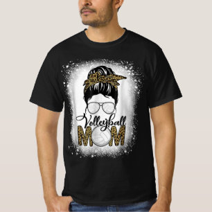 Camiseta Bun Gam de Bleached Volleyball Mom Life Leopard