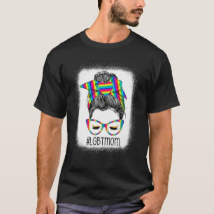 Camiseta Bun Lgbt Mamá desordenada Feliz Día de la Madre