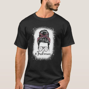 Camiseta Bun Mot de Bleached Leopard Pie De Moda Rosa Mamá
