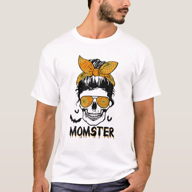 Camiseta Bun Skull divertido de halloween desordenado Momst (Anverso)