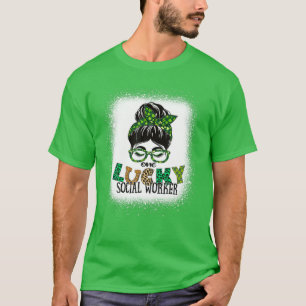 Camiseta Bun St Patr, un trabajador social afortunado, blan