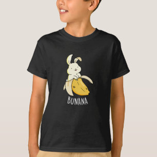 Camiseta Bunana Graciosa Conejo En Un Banana Pun Dark BG