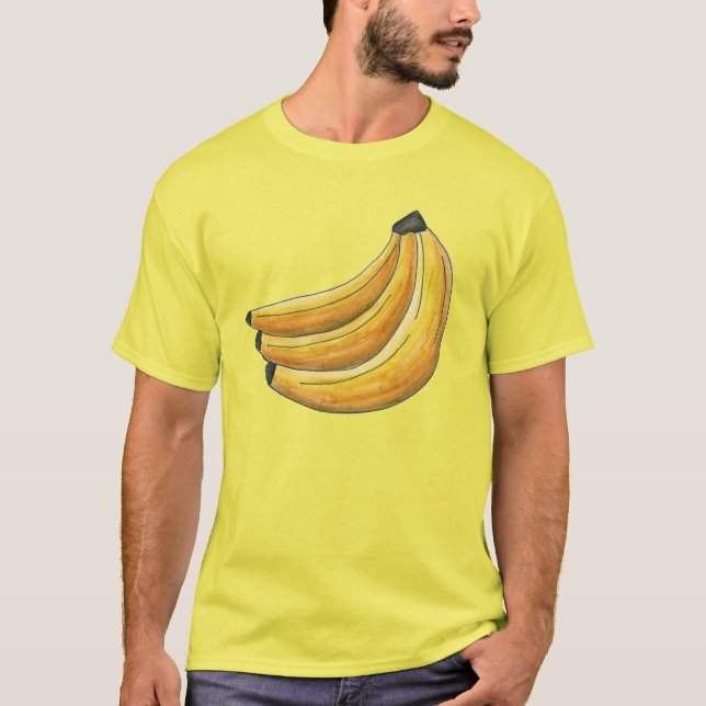 Camiseta Bunch of Bananas Yellow Banana Fruity Tee Shirt (Anverso)
