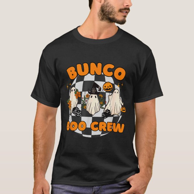 Camiseta Bunco Boo Crew Bunco Halloween Dice  (Anverso)