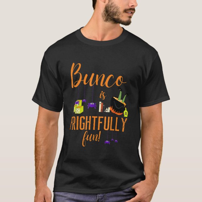 Camiseta Bunco de Halloween es terriblemente divertido con  (Anverso)