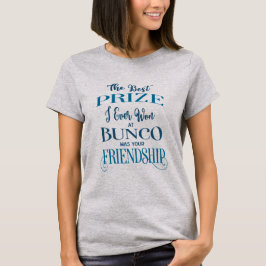 Camiseta Bunco Player Friendship Typography Blue