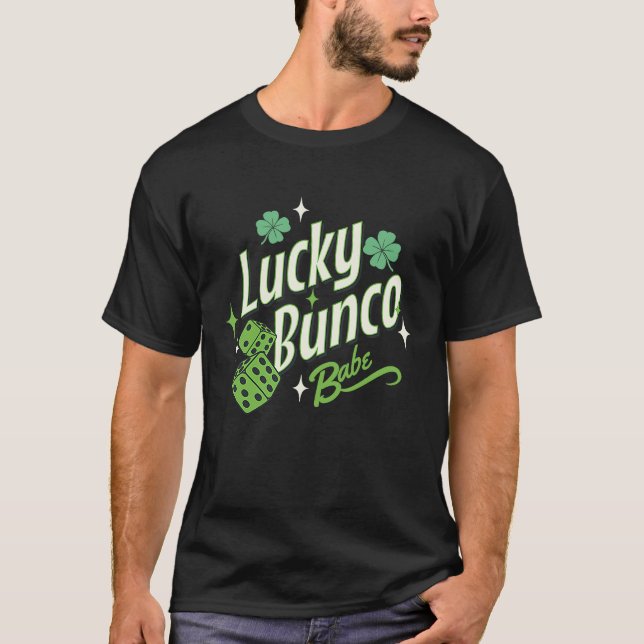 Camiseta Bunco St Patrick's Day Lucky Bunco Babe (Anverso)