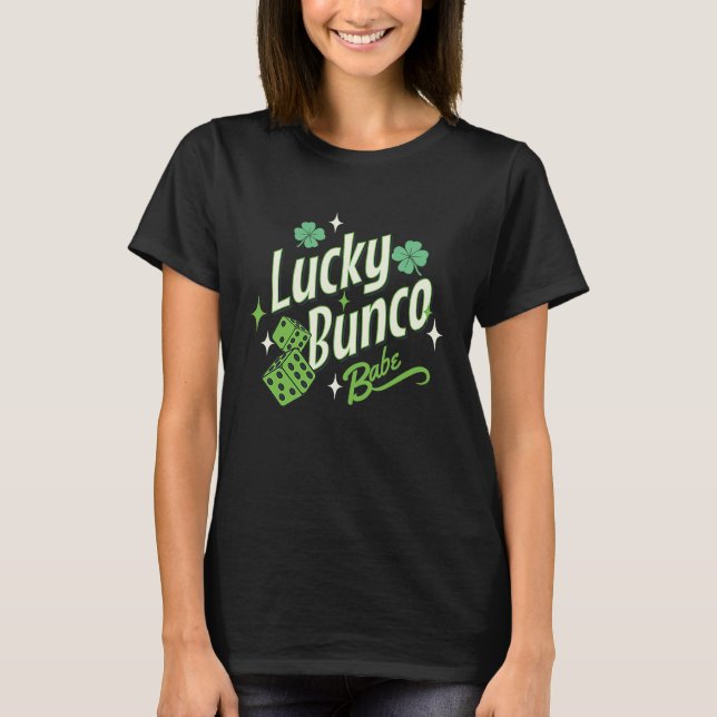Camiseta Bunco St Patrick's Day Lucky Bunco Babe (Anverso)
