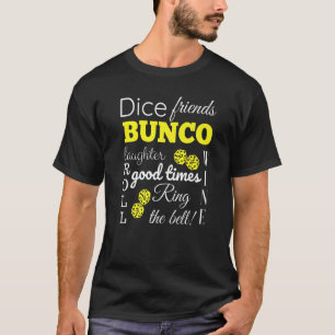 Camiseta Bunco Word Cloud Dice Game Night