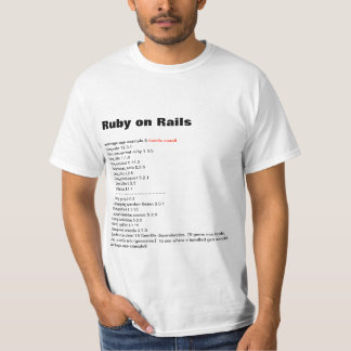 Camiseta bundle install T-shirts (Ruby on Rails)