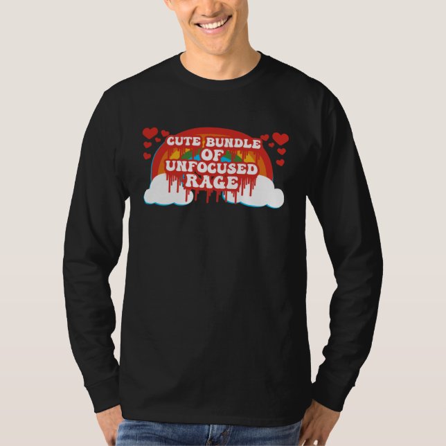 Camiseta Bundle Of Unfocused Rage Rainbow Clouds Hearts Pas (Anverso)