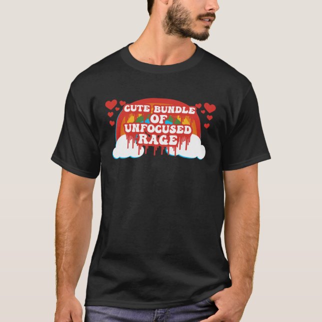 Camiseta Bundle Of Unfocused Rage Rainbow Clouds Hearts Pas (Anverso)