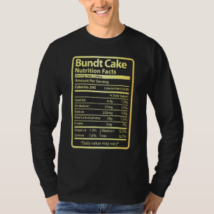 Camiseta Bundt Cake Nutrition Facts Alimentos Para Navidade