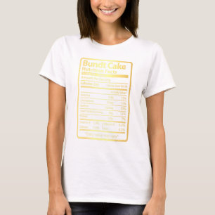 Camiseta Bundt Cake Nutrition Facts Alimentos Para Navidade