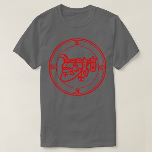 Camiseta Bune Ars Goetia Sigil Red (Diseño del anverso)