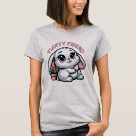Camiseta Bungalow blanco fluffy con maceta de planta