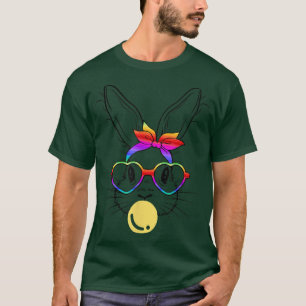 Camiseta Bungalow Face Rainbow Glasses Bubble Gum Easter Da
