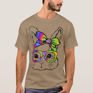 Camiseta Bungalow Face Tie Dye Glasses Headband Happy Easte