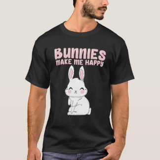 Camiseta Bunnie Blanco Me Encanta Los Bunniys Me Hacen Feli