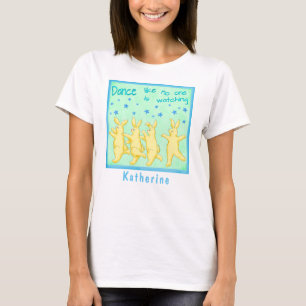 Camiseta Bunnies bailan como nadie viendo verde amarillo