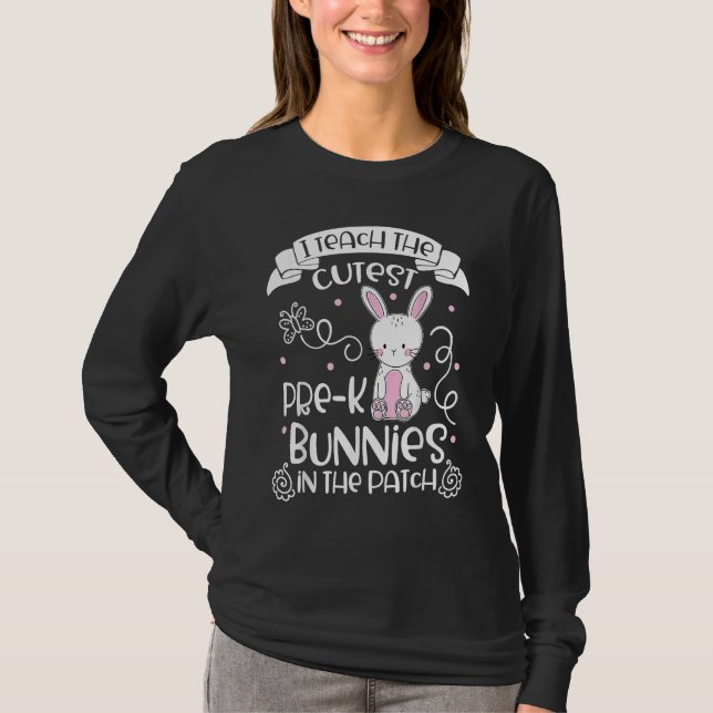 Camiseta Bunnies  Women Pre K Teacher  Easter Day (Anverso)