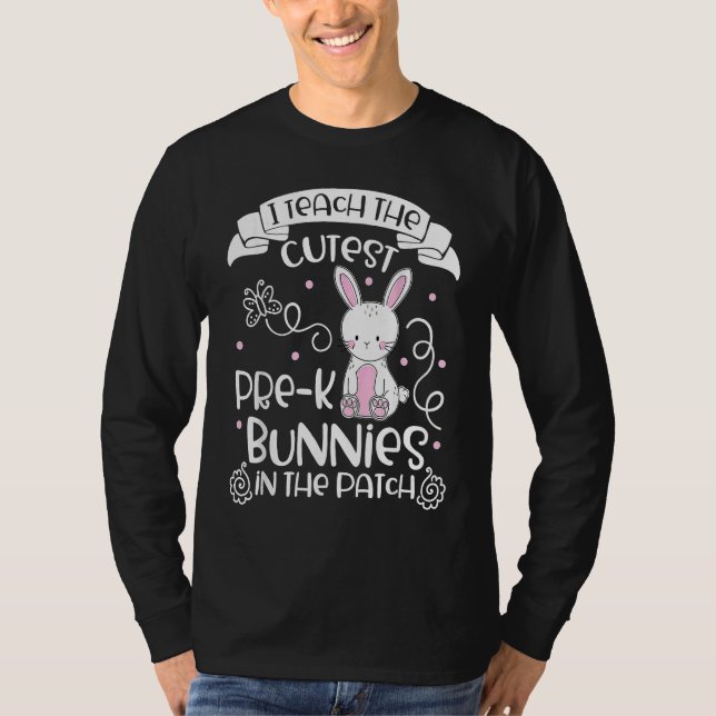 Camiseta Bunnies  Women Pre K Teacher  Easter Day (Anverso)