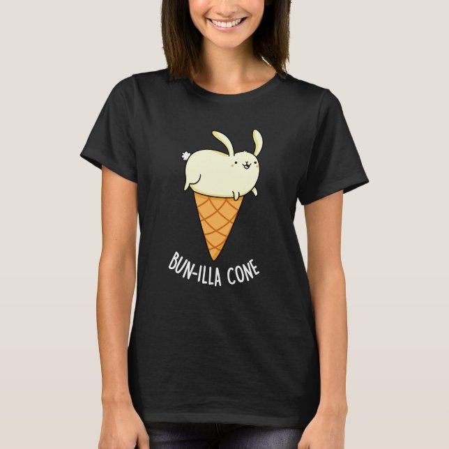 Camiseta Bunnilla Cone Funny Bunny Vanilla Dark BG (Anverso)