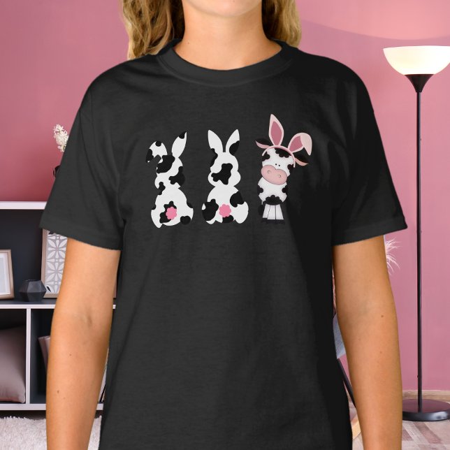 Camiseta Bunnix de vacas y conejo de pascua de vaca (Subido por el creador)