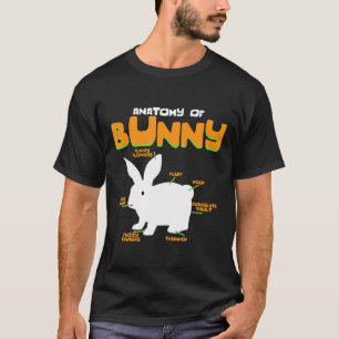 Camiseta Bunny Anatomy Rabbit Lover Mom Funny Bunny Lover